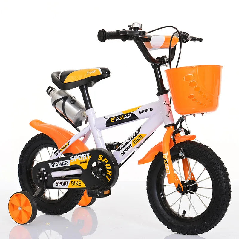 Children Bike Boys Girls Toddler Bicycle Adjustable Height Kid Bicycle with Detachable Basket for 2-7 Years Old Multiple Sizes