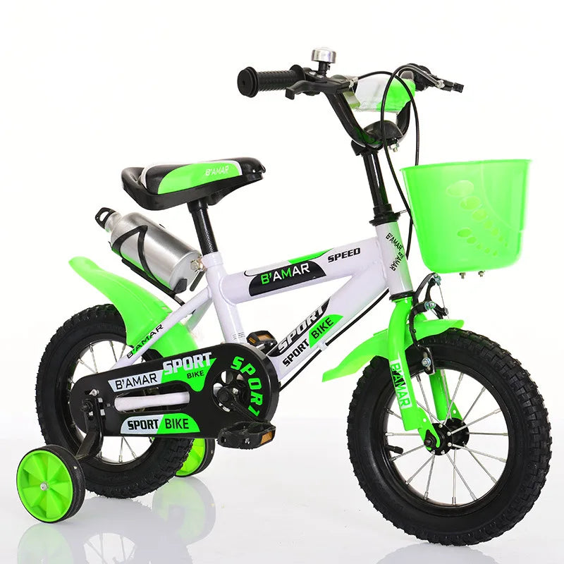 Children Bike Boys Girls Toddler Bicycle Adjustable Height Kid Bicycle with Detachable Basket for 2-7 Years Old Multiple Sizes