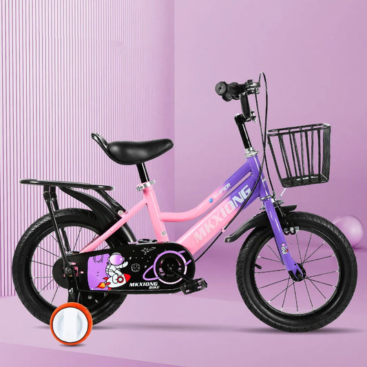 Multiple Sizes Children Bike Boys Girls Toddler Bicycle Adjustable Height Kid Bicycle with Detachable Basket for 2-8 Years Old