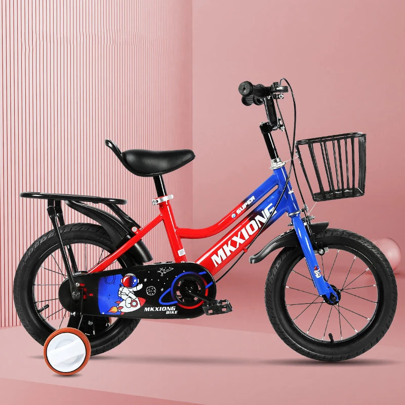 Multiple Sizes Children Bike Boys Girls Toddler Bicycle Adjustable Height Kid Bicycle with Detachable Basket for 2-8 Years Old