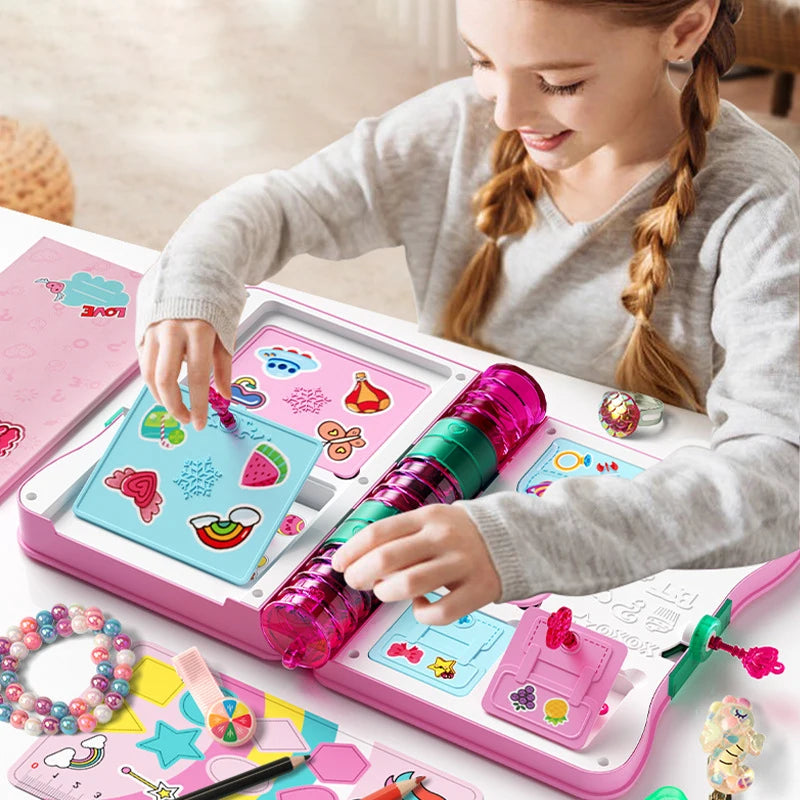 Princess Girls Diary Toy with Lock Keys Pencil Sharpener Eraser Sticker Education Supplies Toy Gift for Kid Girl 3 14 Years