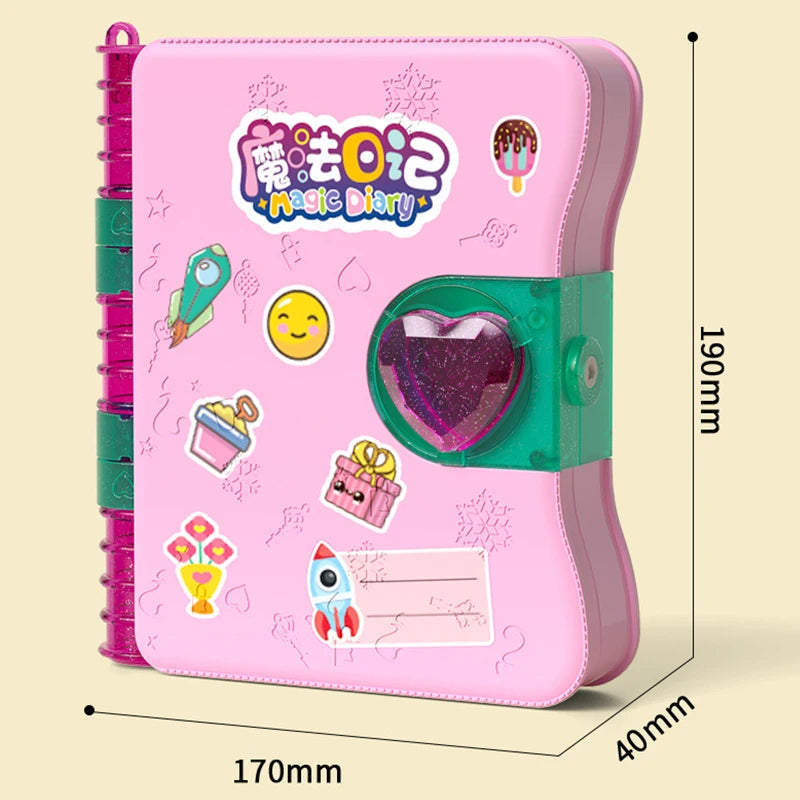 Princess Girls Diary Toy with Lock Keys Pencil Sharpener Eraser Sticker Education Supplies Toy Gift for Kid Girl 3 14 Years