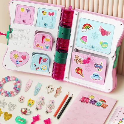 Princess Girls Diary Toy with Lock Keys Pencil Sharpener Eraser Sticker Education Supplies Toy Gift for Kid Girl 3 14 Years