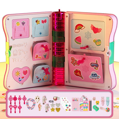 Princess Girls Diary Toy with Lock Keys Pencil Sharpener Eraser Sticker Education Supplies Toy Gift for Kid Girl 3 14 Years