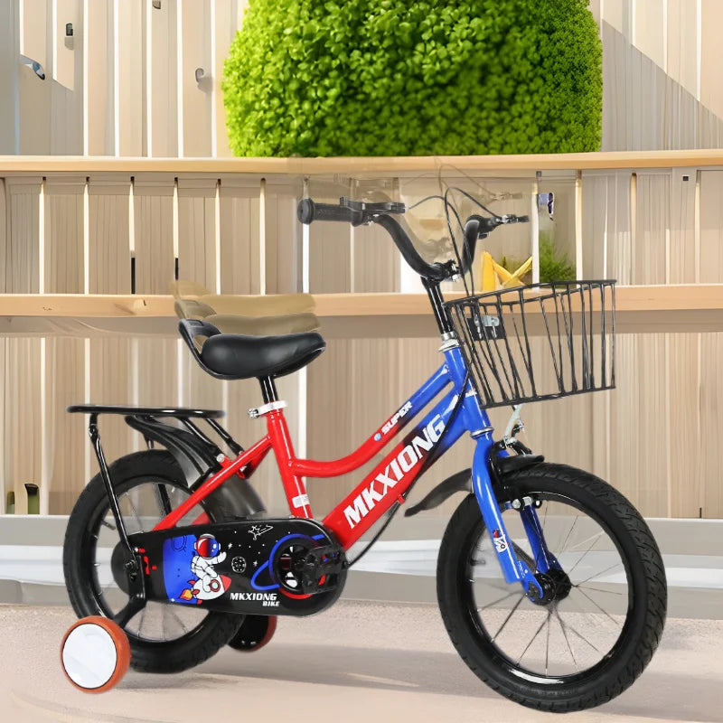 Multiple Sizes Children Bike Boys Girls Toddler Bicycle Adjustable Height Kid Bicycle with Detachable Basket for 2-8 Years Old