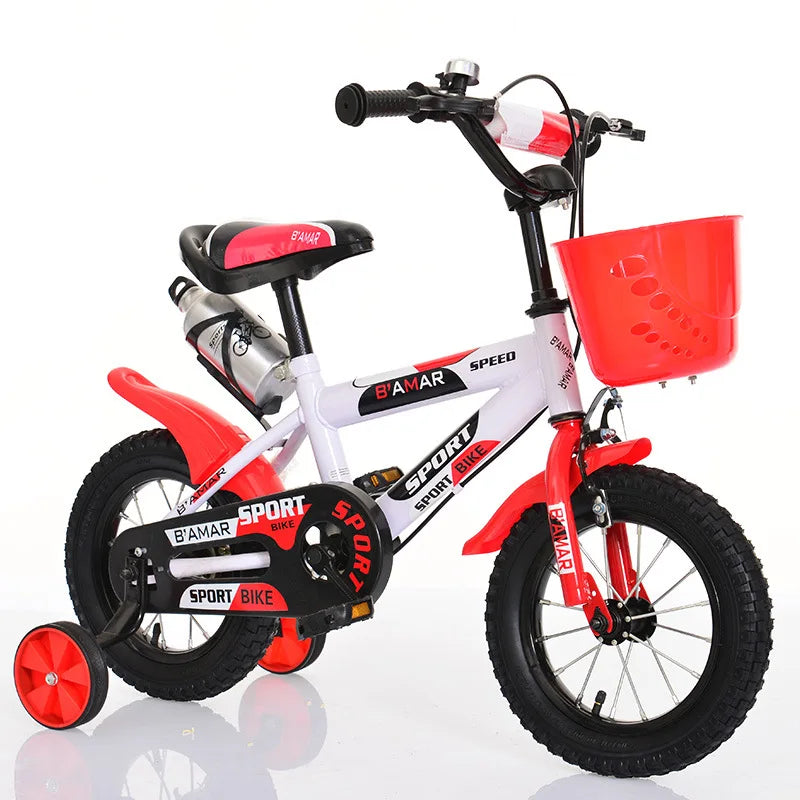 Children Bike Boys Girls Toddler Bicycle Adjustable Height Kid Bicycle with Detachable Basket for 2-7 Years Old Multiple Sizes